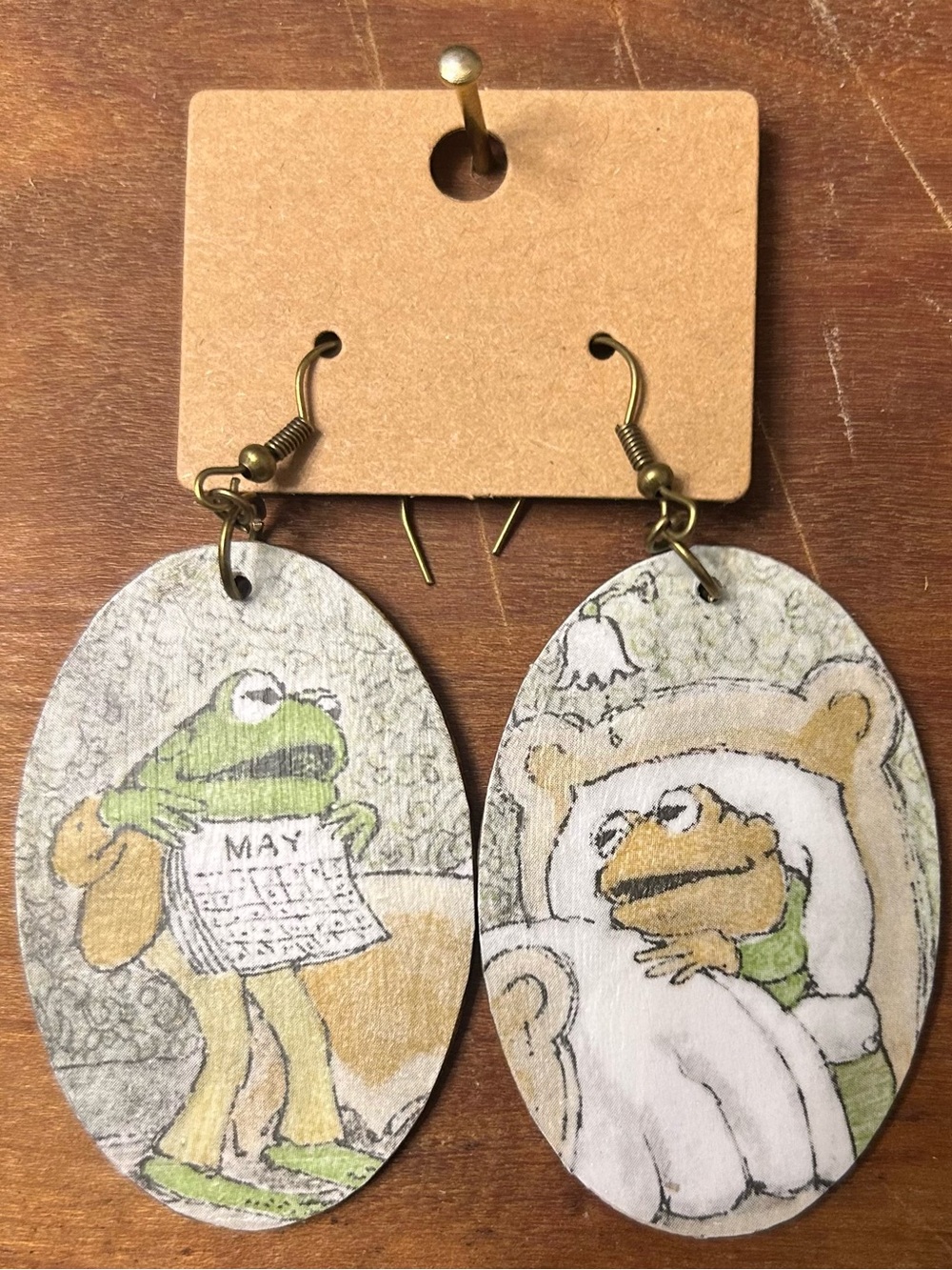 Upcycled Frog and Toad Drop Earrings